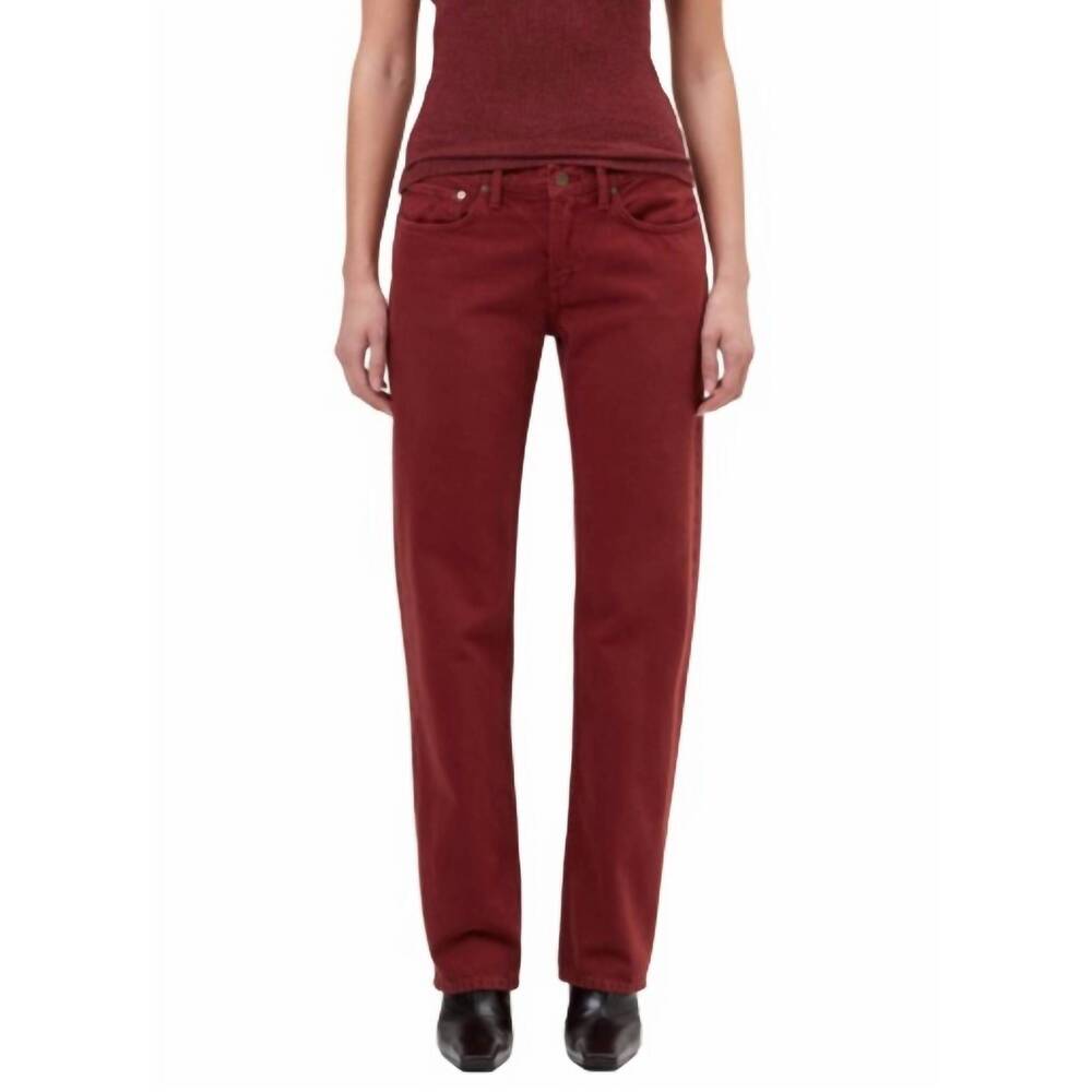 NEW AGOLDE low rise slim jeans in brick